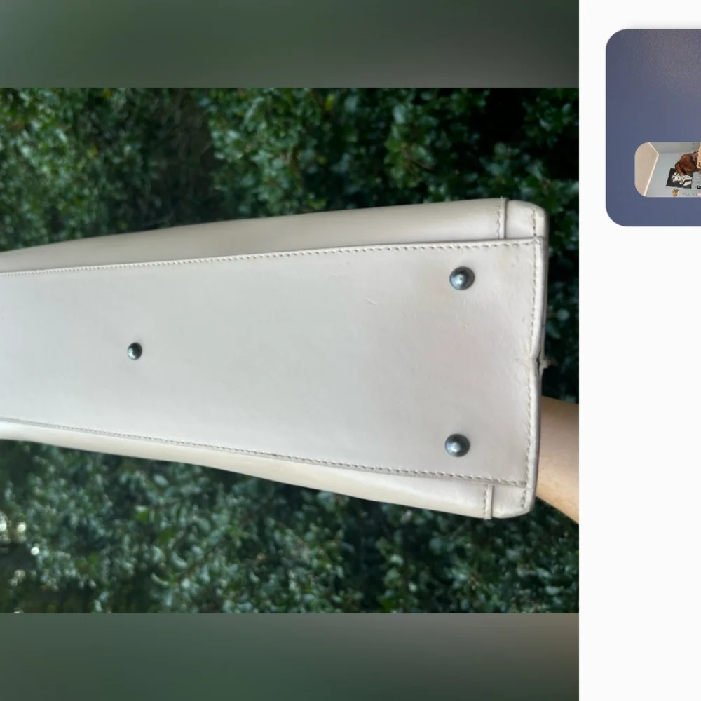 Furla Cream Leather Soft Pink Tote Bag - Picture 9 of 10
